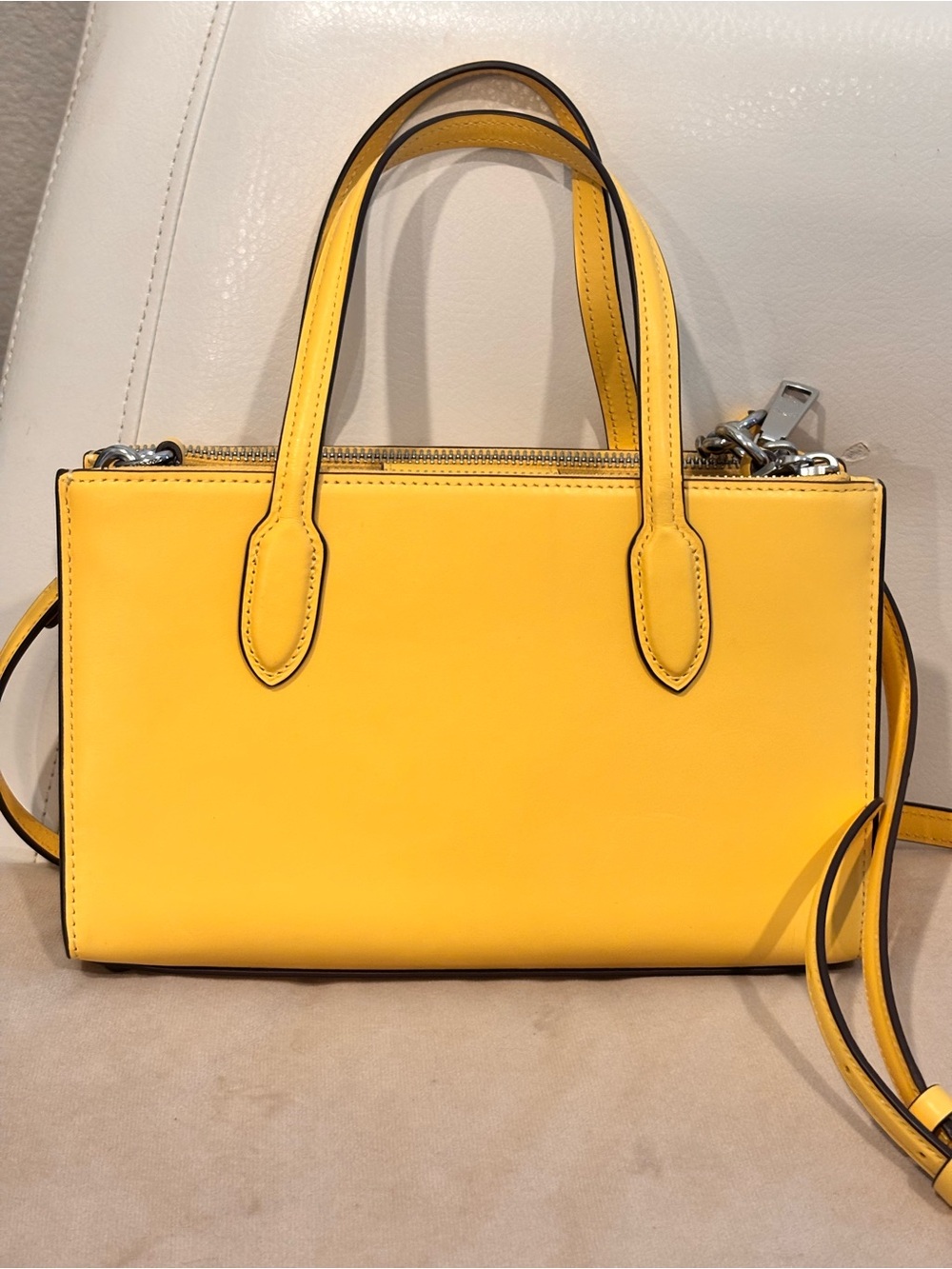 COACH Nina Yellow Small Tote Bag (Style #CT804) in the color Daisy NWOT - Picture 8 of 16